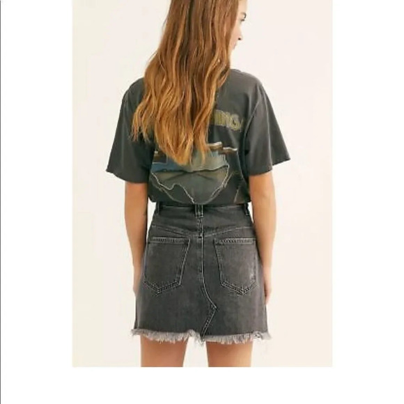 NWT Free People Sidecar Mini Skirt in Saratoga Blue - Picture 6 of 11